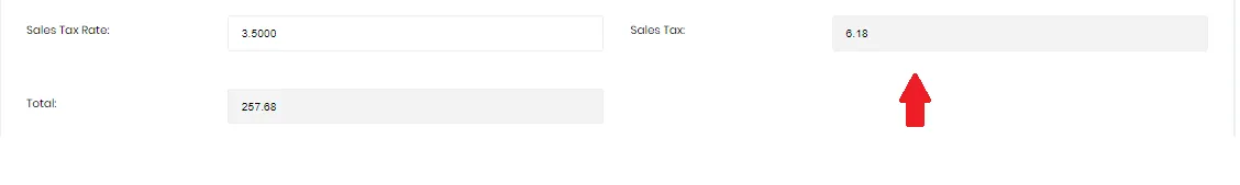 Sales Tax Material and Freight