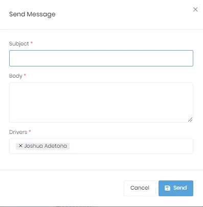 Send Message to Driver