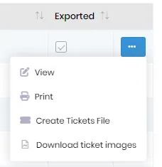 Ticket Menu