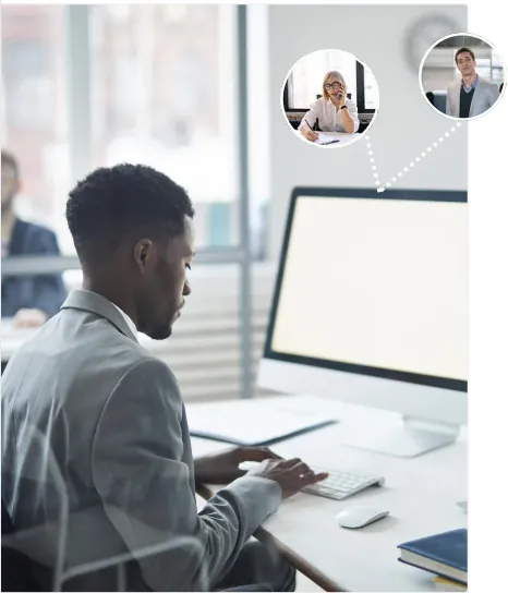 guy working at computer