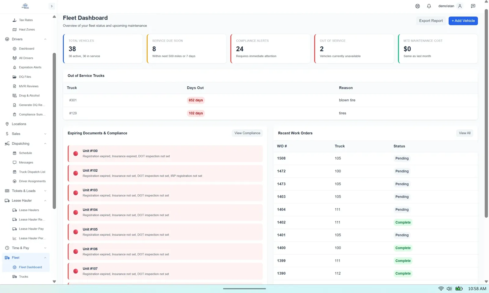 Fleet Dashboard